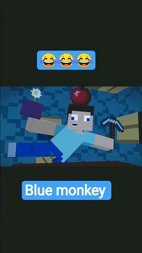 Minecraft Blue monkey Steve and Alex funny moments #shorts#funny