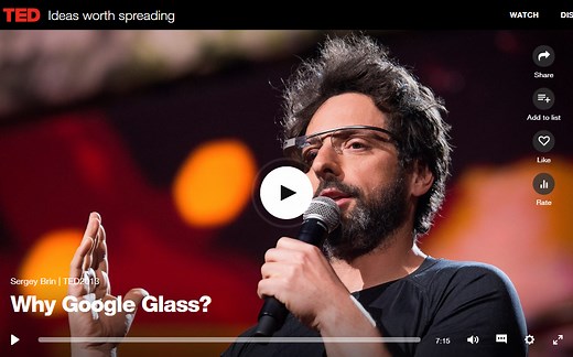 【TED】最酷炫的谷歌眼镜视频 SergeyBrin：Why Google Glass?