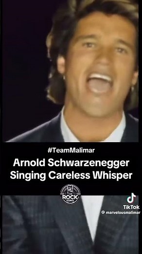 Arnold Schwarzenegger singing carless whisper