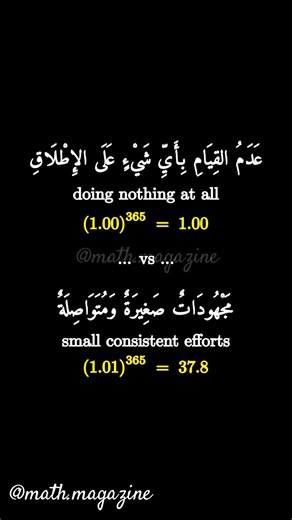 best math motivation for the new year small consistent efforts compound into big results. start today, keep going, and watch the magic happen! أفضل تحفيز رياضي لبداية السنة الجديدة المجهودات الصغيرة والمتواصلة تصنع نتائج كبيرة. ابدأ اليوم، واستمر، وسترى الفرق! #math #science #education #physics #stem #calculus #study #python #manim #fblifestyle #nature #maths #follower #dance #design #tiktok #trigo #viral #art #reels #trending #subscribe #follow #fy #all #mathematics #learning #motivation #manim