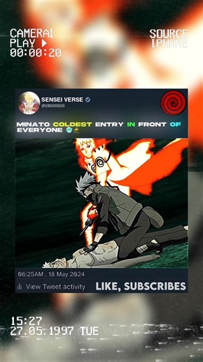 Minato Entry Was So Cold 🥶🥷 #naruto