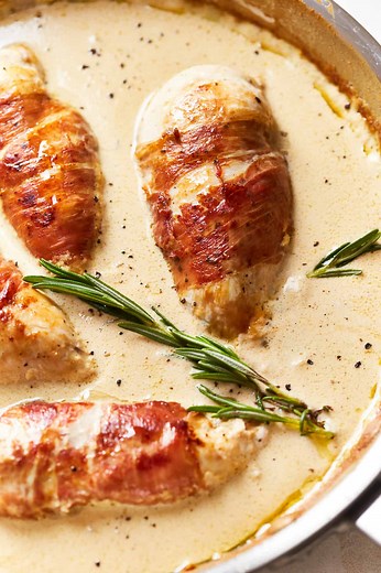 Prosciutto Wrapped Chicken in Sherry Cream Sauce Recipe - The Cookie Rookie®