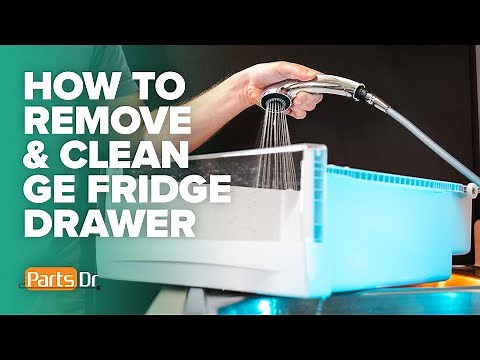 How to remove & clean GE refrigerator vegetable drawer part # WR32X10894