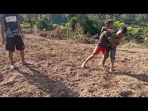 two Brothers wrestling