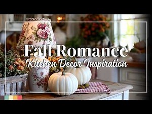 Shabby Chic Autumn Kitchen Decor | White pumpkins, antique glass, and a dash of fall romance