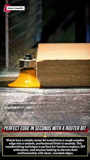 Perfect Edge in Seconds with a Router Bit #woodworking #carpentry #wood #satisfying