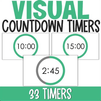 Animated Visual Timer Countdown w/ Progress Circle for Classroom Daily Slides