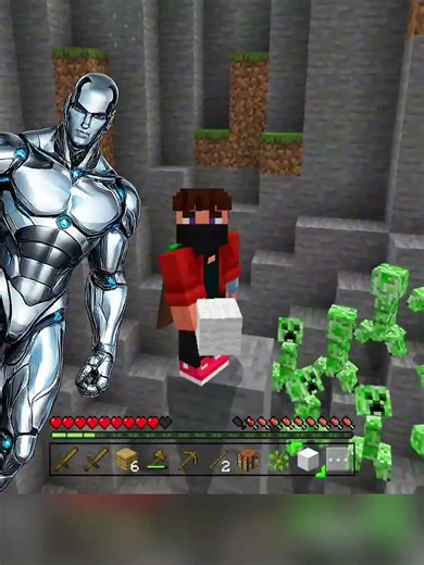 Minecraft but AI robot is controlling me #minecraft #shorts