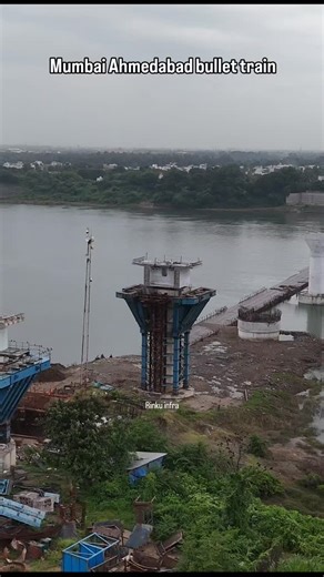 Mumbai Ahmedabad bullet train tapi river surat update Bridge complete soon 🔜 . . #gujarat #bullet_train #surat | Rinku Infra YT