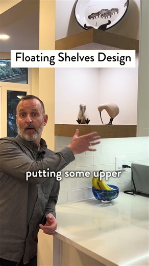 Amazing Floating Kitchen Shelves with Lighting