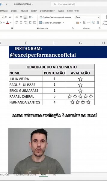 Criando uma avaliação 5 estrelas no Excel! #dashboard #microsoftexcel #planilhasexcel #exceldicas #dashboards #dicasdeexcel #planilhasdeexcel #planilhas #infograficos