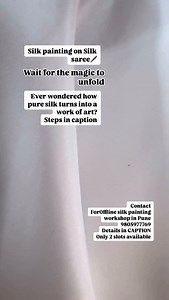 From pure white silk to a stunning piece of wearable art ,the journey begins for a gorgeous client ✨ Here’s how the magic of silk painting unfolds: ✨Wash and prep the silk ✨ Iron and stretch it on a frame ✨Draw the freehand design using gold resist ✨Once dry, paint with vibrant silk dyes ✨ Finish with a beautiful background to complete the saree And just like that… a masterpiece is born! ➡️Want to learn this art? Join my Silk Painting Workshop in Pune (Wanowrie) ➡️14th & 15th June ➡️11 AM – 1:30