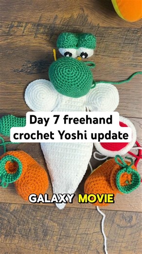 Crocheting a Yoshi in 9 days: Day 7