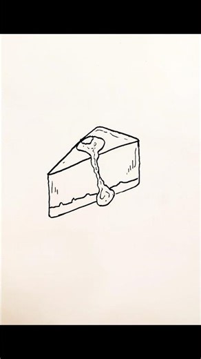 cake 🍰 drawing easily step by step/How to draw cake 🍰 easily?/#drawing #cake #quickdrawing #art