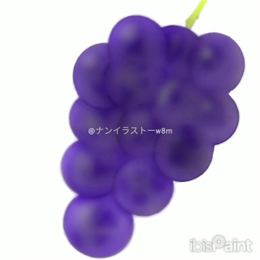 ぶどうを描いてみました。 #イラスト #食べ物
