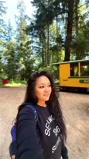 Roaring Camp in Santa Cruz takes you on a train ride through the redwood forest #roaringcamp