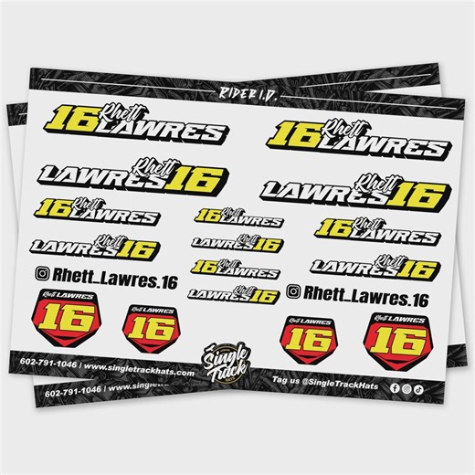 Custom Dirt Bike Name Number Sticker Sheet - Etsy