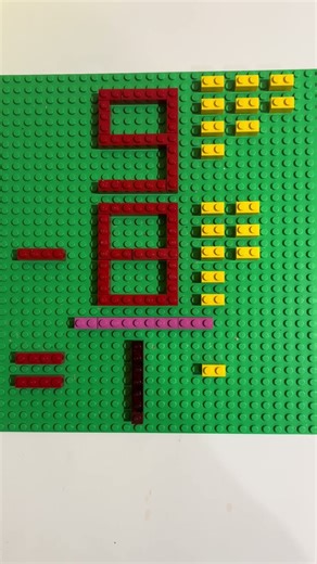 Learning how to subtract with Legos
