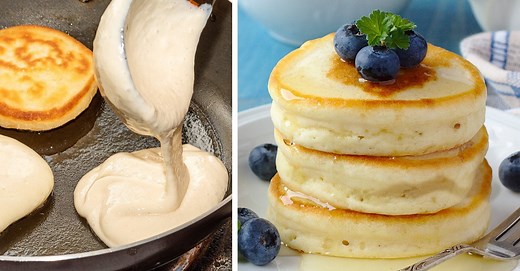 Fluffy Pancakes - the Softest and Fluffiest Pancake Recipe - Quick, Easy and 5-miniute Prep.