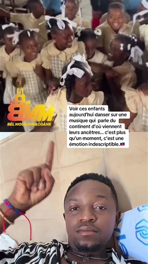 #duo avec @belmounmiragoane Ces petits visages, cette innocence, cette connexion… ça me donne des frissons, ça me serre le cœur, au point d’en avoir les larmes aux yeux. Cette année, une chose est claire : on ne va plus s’arrêter. On va tout donner pour resserrer les liens entre nos frères et sœurs haïtiens et nous, enfants de l’Afrique noire. Et ce n’est que le début. Haïti est le point de départ… mais toute la Caraïbe suivra. Avec le temps, avec la vision, avec l’unité — on va reconstruire ce