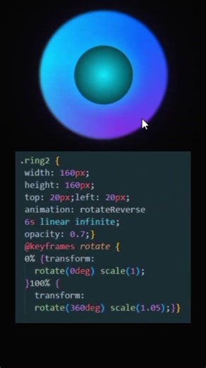 Portal Energy Ring Animation Using HTML & CSS