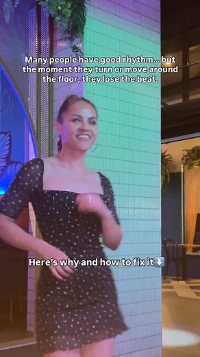 A lot of people can keep the rhythm when they’re doing the basic… but the moment they turn, change direction, or move around the floor, the timing disappears. And it’s NOT because they “lack rhythm.” It’s because of something nobody teaches: Your rhythm has to travel with you. Most beginners keep the beat only when their feet stay in the same place. But as soon as they: • rotate • walk around their partner • switch positions • add a turn • or change weight too fast …their body stops listening to