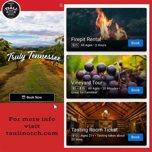 Fall is in the air & that means fun on the farm! . Head to tsalinotch.com to plan your next visit! . Firepit Rental  Vineyard Tour  Wine Tasting . #TsaliNotch #Vineyard #Muscadine #MuscadineVineyard #Wine #MuscadineWine #WineTasting #TennesseeWine #ExperienceMuscadines #AmericasWildGrape #VineyardTour #MuscadineUPIC #UPICK #FallOnTheFarm #HarvestSeason #PickTN #VisitMonroeTN | Tsali Notch Vineyard | Facebook