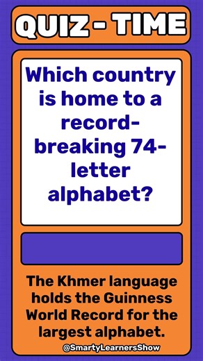 Which Country Has the Longest Alphabet? | English Has 26, This Nation Has 74! 😱