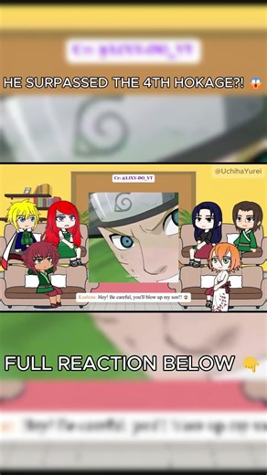 He Surpassed the 4th Hokage?! 😱 #narutoreact #gachaclub #minato #narutoedits