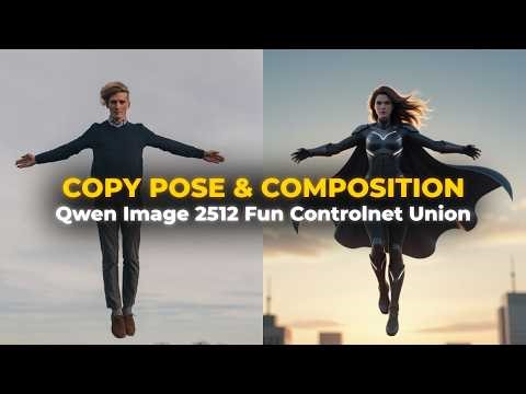 Copy Pose & Composition in ComfyUI: Qwen Image 2512 Fun ControlNet Union Guide