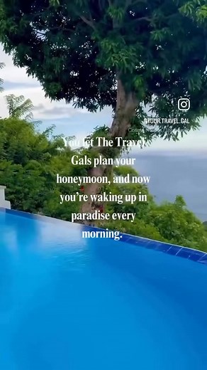 When you trust The Travel Gals with your honeymoon, mornings look a little more magical. Let us handle the details so you can focus on the big day — and start forever the stress-free way 💍 #CallYourTravelGalToday📱 | Travel Gals