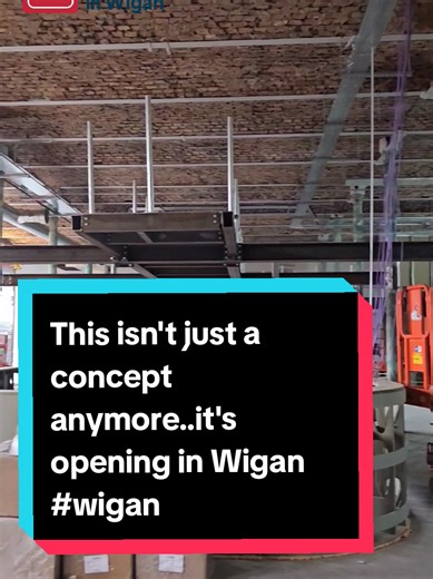 From screen to real life. This started as a design on a computer... and now the bar’s in, the games are going in, and the 'Factory Floor' is actually being built inside the old mill at Cotton Works. Beer pong, pool, darts, shuffleboard, food vendors, a proper bar, and just weeks to go before opening in March. Something completely new for Wigan, at the Cotton Works, which I honestly think is one of the best things to happen here in decades. #wigan #goodnews #development