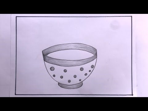 Drawing Bowl Easy/How To Draw Bowl Step By Step/Bowl Drawing