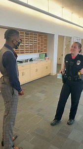 One is a musician. The other...a police officer. Together they united to make sweet, sweet harmony. Jay McNair of New Trinity Missionary Baptist Church stopped by to pray for our officers today...next thing we knew, he and Officer Victoria Lee were belting out a beautiful "Amazing Grace." Wow. #community #unity | Clayton Police Department