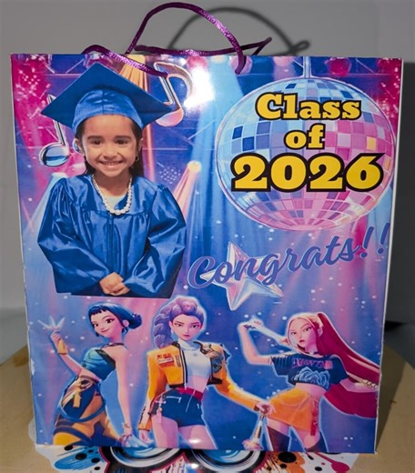 Custom Photo Graduation Gift Bag | Personalized Party Favor Bag (class of 2026) - Etsy