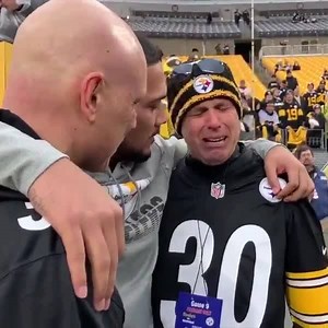 1M views · 9.8K reactions | What a moment  James Conner met Rich and Rusty before today's Pittsburgh Steelers game. Rich was diagnosed with a rare sarcoma a year ago and Rusty tweeted to Conner to set up the meeting. (via Brooke Pryor) | ESPN | Facebook