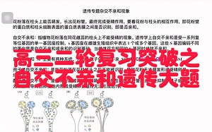 高三二轮冲刺之自交不亲和现象