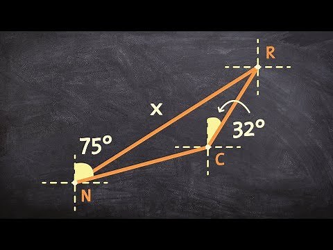 Applying the law of cosines to solve a word problem