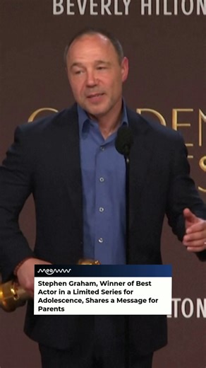 'Adolescence' actor Stephen Graham has a sweet message for parents after winning Best Actor in a Limited Series. #StephenGraham #Adolescence #GoldenGlobes | MEAWW Entertainment
