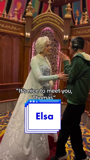Elsa Compliments Thomas’ Outfit at Disneyland