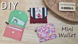 DIY Mini Wallet | Bag sewing tutorial #wallet #chanida #sewingbag #handmade #chanidahandmade #diy | Chanida Handmade