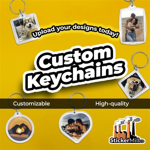Custom Clear Keychains - Etsy