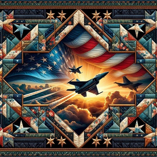 Quilt Fabric Panels – Patriots in Flight Patriotic Aviation Sewing Art - Etsy
