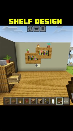 shelf design in minecraft #minecraft