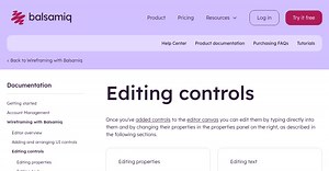 How to edit UI elements in Balsamiq - Balsamiq documentation