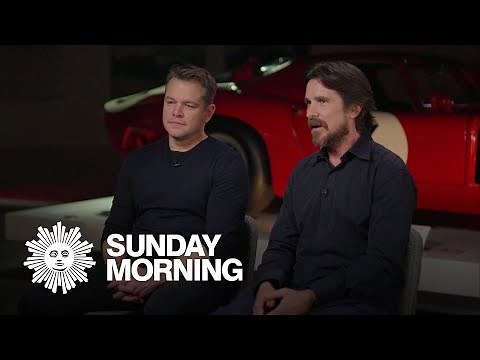 Damon and Bale in "Ford v. Ferrari"