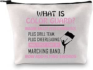 GJTIM Color Guard Makeup Bag Winter Guard Gift Winter Guard Marching Band Gift Colorguard Graduation Gift Bag (Color Guard Bag)