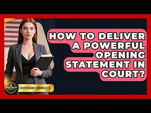 How To Deliver A Powerful Opening Statement In Court? - Courtroom Chronicles