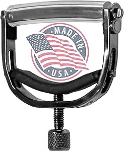 Paige Electric Guitar Capo – Ultra-Light Adjustable Tension, Buzz-Free Clean Tone - Black Nickel Finish