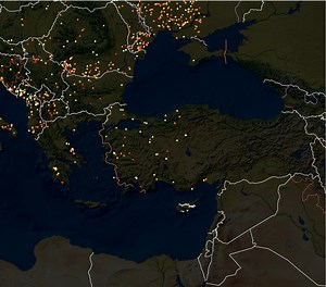 Greece, Turkey and Cyprus fires map: Where wildfires are burning as devastation sweeps across Southern Europe